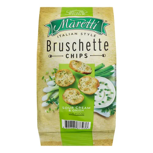 Брускети хлібні запечені Sour cream&onion Maretti м/у 140г