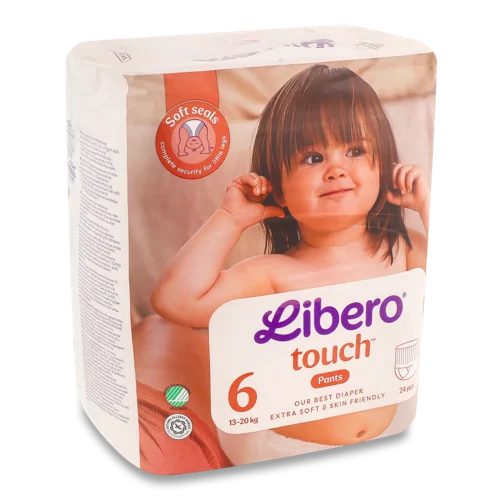 Підгузки-Трусики Touch 6, 13-20 кг, 24 шт, Libero