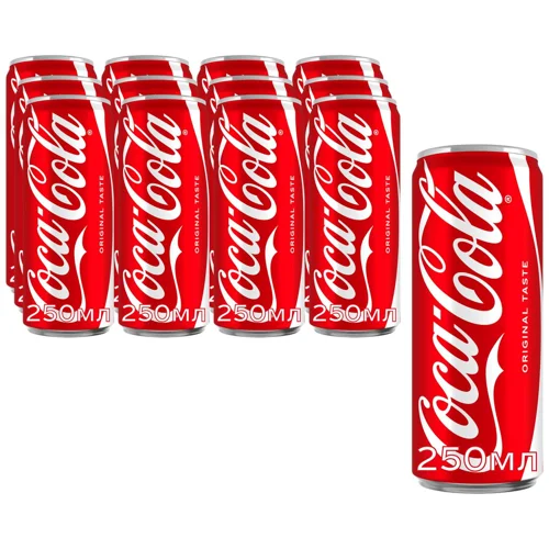 Напій газований Coca-Cola 250мл x 12шт