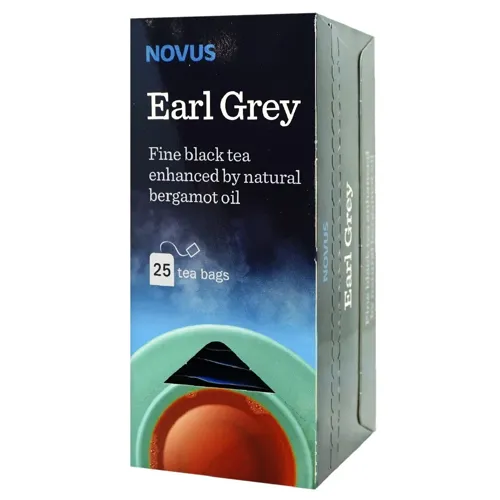 Чай чорний Novus Earl Grey байховий з олією бергамота 25шт 1,5г
