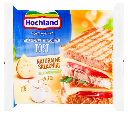 Сир плавлений 40% скибочки Tost Hochland м/у 130г