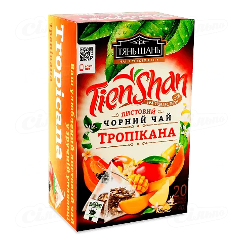 Чай чорний «Тянь Шань» «Тропікана» листовий, 20*2г