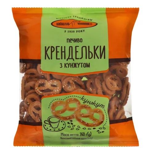 Печиво Київхліб Крендельки з кунжутом 260г