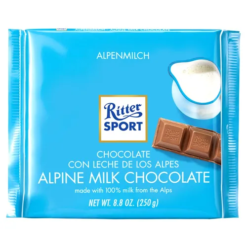 Шоколад Ritter Sport молочний з альпійським молоком 250г