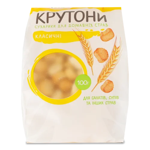 Крутони Класичні Pan Grin, вищого ґатунку, 100 г