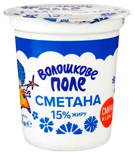 Сметана 15% Волошкове поле 320г