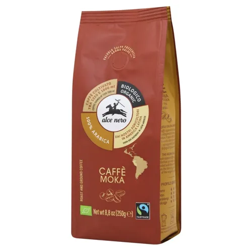 Кава Alce Nero Fairtrade Мока Арабіка мелена органічна 250г
