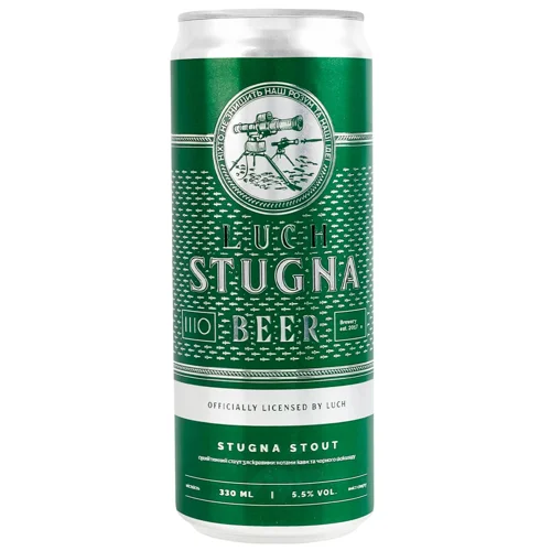 Пиво SHO Brewery Stugna Stout темне нефільтроване 5,5% 0,33л