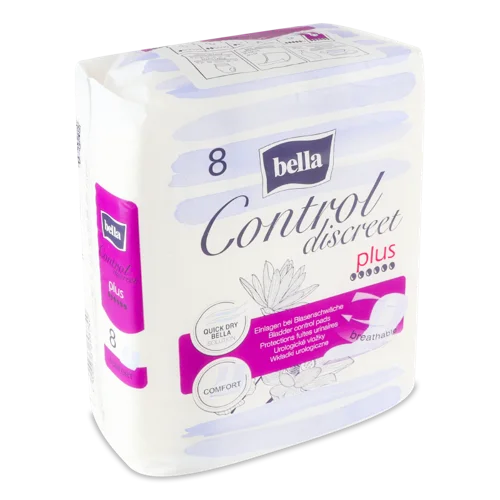 Урологічні Прокладки Plus Control Discreet Bella, 8 шт, в/ґ
