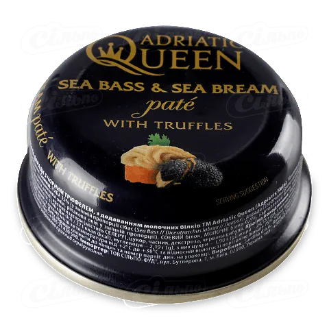 Паштет Adriatic Queen сібас і дорадо з трюфелем, 95г