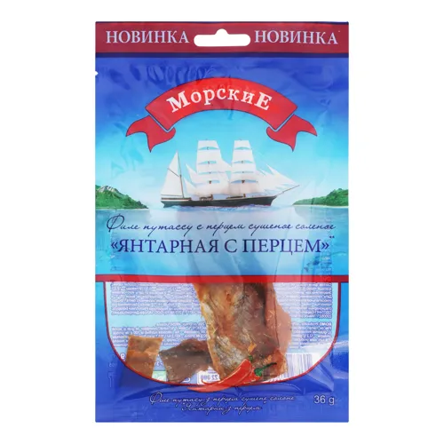 Путасу філе сушене солоне Янтарна з перцем Морські м/у 36г