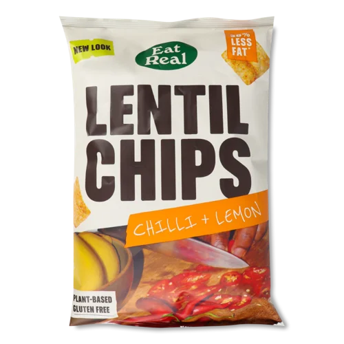 Снеки Eat Real З Сочевиці Смак Перець Чилі-Лимон, 100г