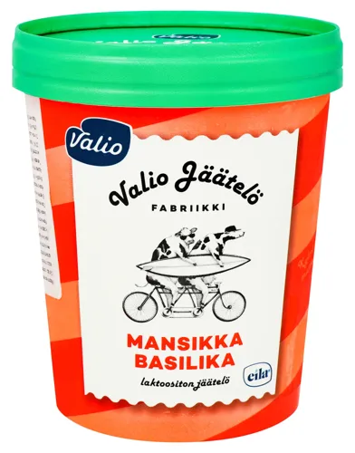 Морозиво ванільне Mansikka-basilika Valio відро 289г