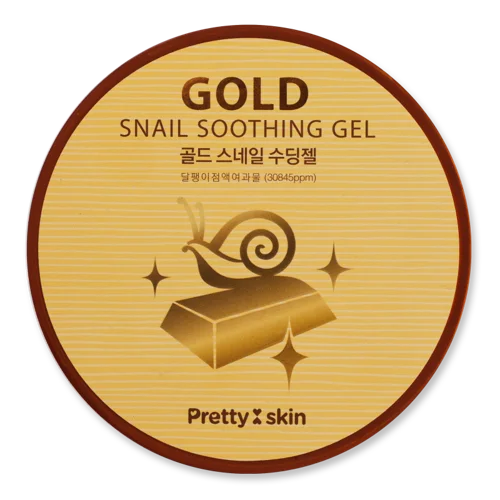 Гель для Тіла Заспокійливий Золото та Муцин Равлика Pretty Skin, В/ґ, 300мл