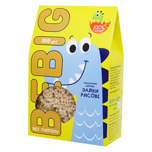 Макаронні вироби BeBig рисові без глютену 300г