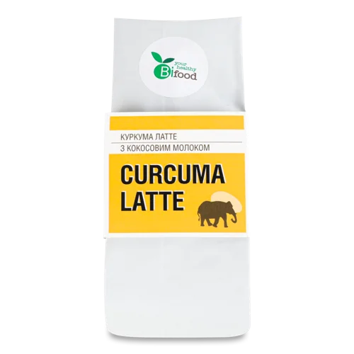Куркума-Латте З Кокосовим Молоком, Вищого Ґатунку, Картонна Упаковка, 150г