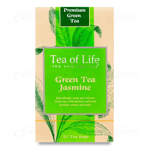 Чай зелений Tea of Life з ароматом жасмину, 25*2г/уп