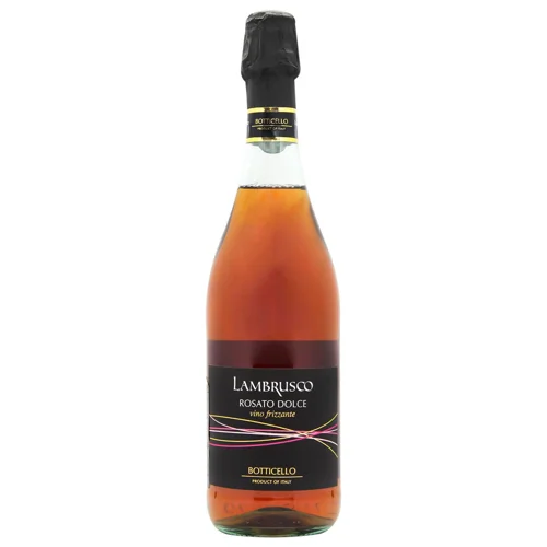 Вино ігристе Botticello Lambrusco dell'Emilia Rosato рожеве солодке 8% 0,75л