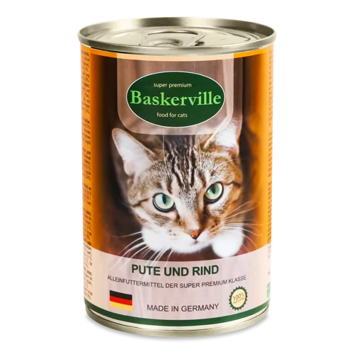 Корм Для Котів Baskerville Індейка І Говядина, В/ґ, 1г