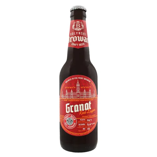 Пиво Волинський бровар Granat полутемное.