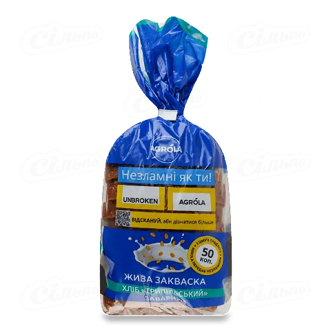 Хліб Agrola Трипільський заварний нарізаний, 350г