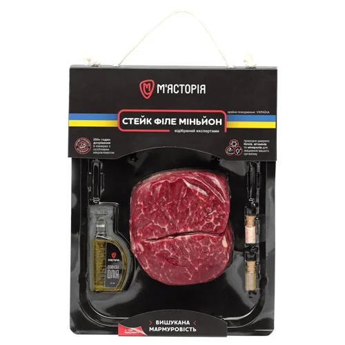 Стейк М'ясторія Філе Міньйон яловичий охолоджений ~250г