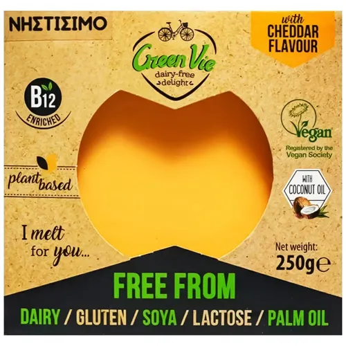 Сир рослинний Green Vie Чеддер нарізний 180г