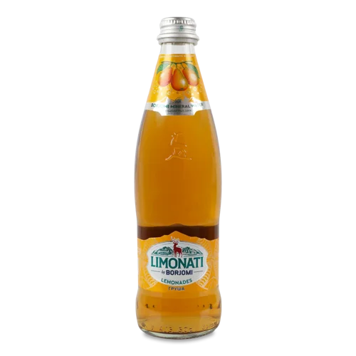 Напій Безалкогольний Сильногазований Соковий Пастеризований Груша Limonati Borjomi, Пляшка 500мл