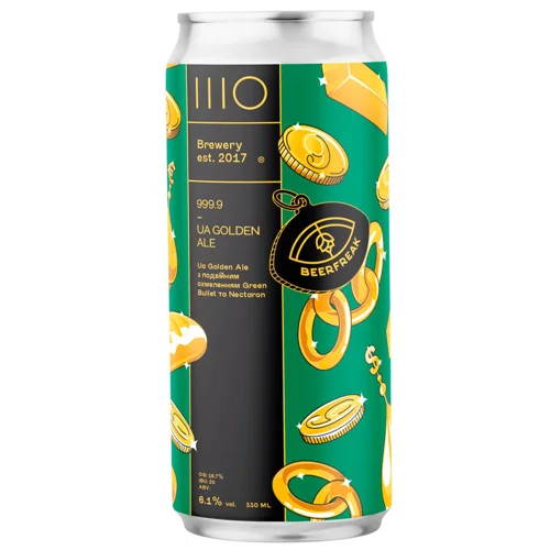 Пиво SHO Brewery 999.9 Golden Ale світле нефільтроване 6,1% 0,33л