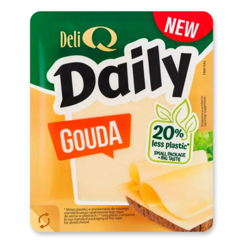 Сир Deli Q DAILY Гауда 48% з коров'ячого молока, слайси