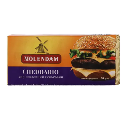 Сир плавлений 40% Cheddario Molendam м/у 70г