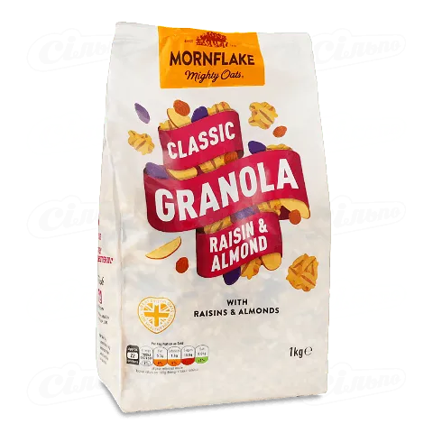 Мюслі Mornflake Classic мед-сухофрукти-горіхи-насіння, 1кг