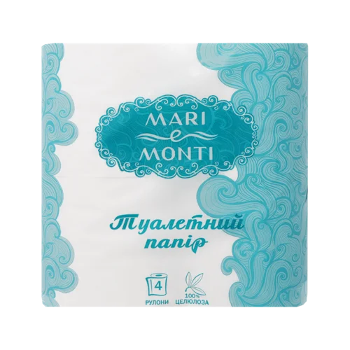 Туалетний Папір MARI e MONTI, 4 шт, білий, в/к