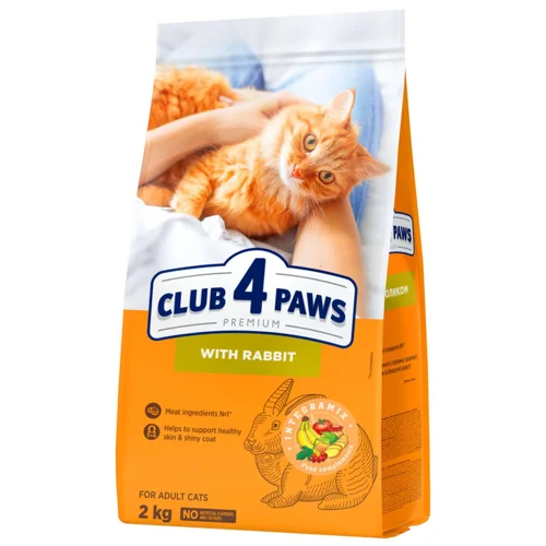 Корм сухий Club 4 Paws Premium з кроликом для котів 2кг