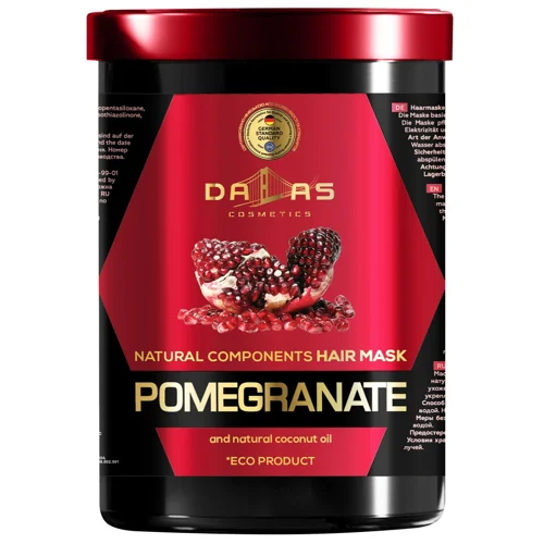 Маска для волосся Dalas Natural Component з олією гранатових кісточок і натуральною кокосовою олією 1л