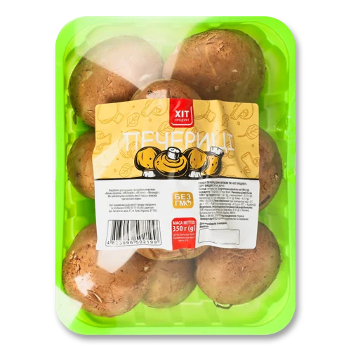 Печериці Свіжі В/ґ, Лоток 350г