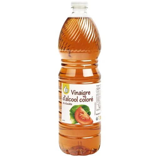 Оцет Auchan спиртовий кольоровий 6% 1л