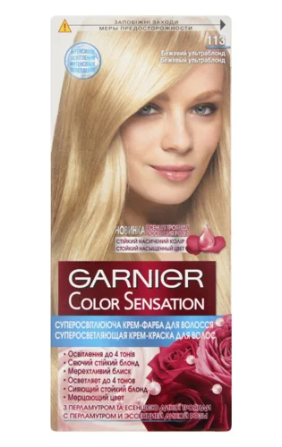 Крем-фарба Для Волосся Color Sensation Бежевий Ультраблонд №113 Garnier, в/ґ