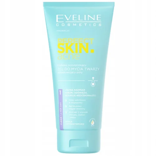 Гель для вмивання Eveline Perfect Skin Acne глибоко очищуючий пори 150мл