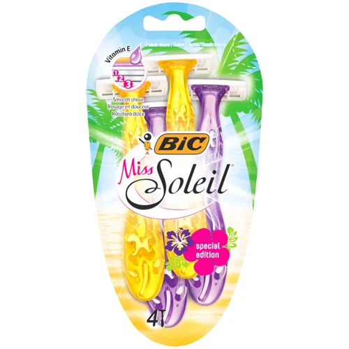 Бритва BIC Miss Soleil Tropical жіноча одноразова 4шт