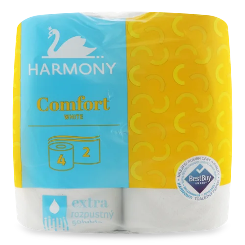 Туалетний Папір Comfort White Harmony 2-шаровий, 4 шт