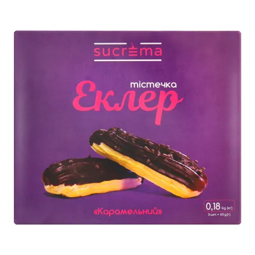 Еклер 0,180 Sucrema карамельний п/уп