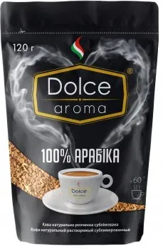 Кава Dolce Aroma 100% Арабіка натуральна розчинна сублімована 120г