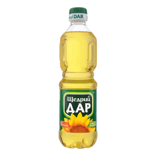 Олія соняшникова нерафінована холодного пресування Щедрий Дар 0.5л