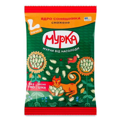 Ядра Соняшника Смажені В/ґ Мурка, 100г