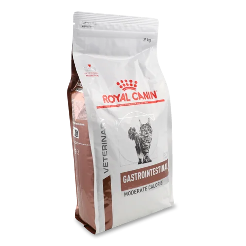 Корм сухий повнораціонний для дорослих котів Gastro Intestinal Moderate Calorie Royal Canin, к/у 2кг