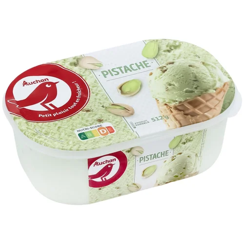 Морозиво Auchan фісташкове 512г