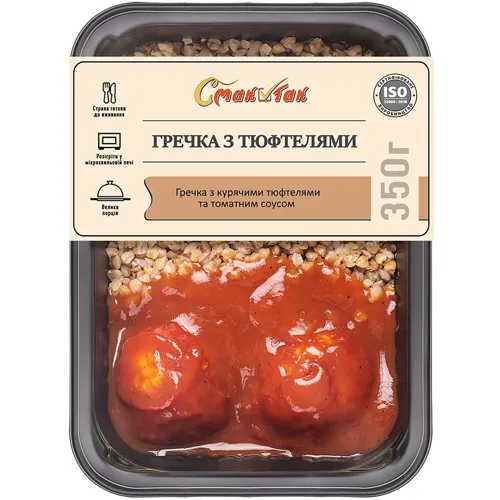 Гречка з тефтелями «Смак Так», 350г