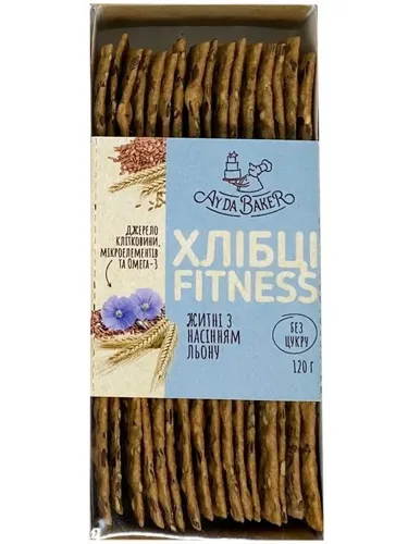 Хлібці житні з насінням льону, Fitness, Ay Da Baker, 120г
