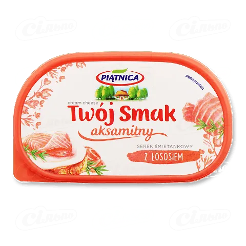Сир Piatnica Twoj smak Aksamitny з лососем сметана 23%, 135г